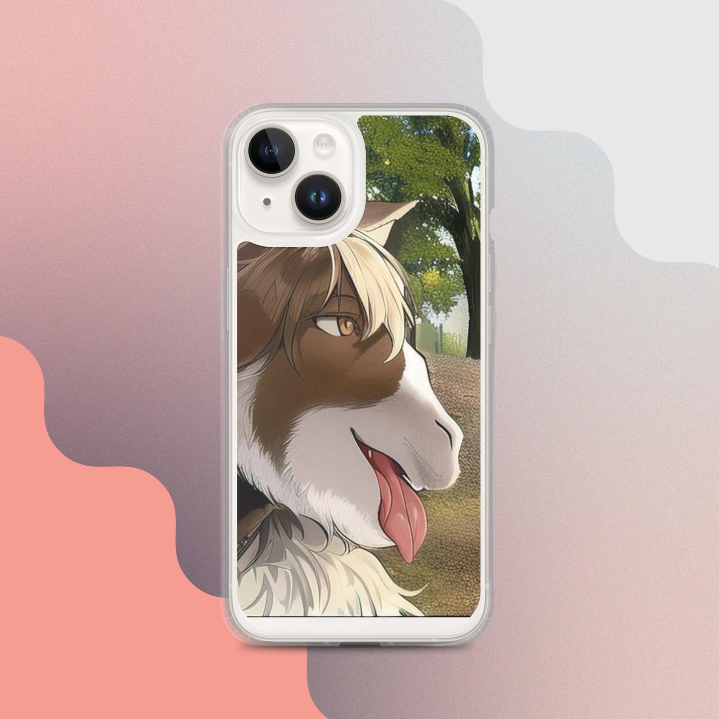 Clear Case for iPhone® goat tongue out