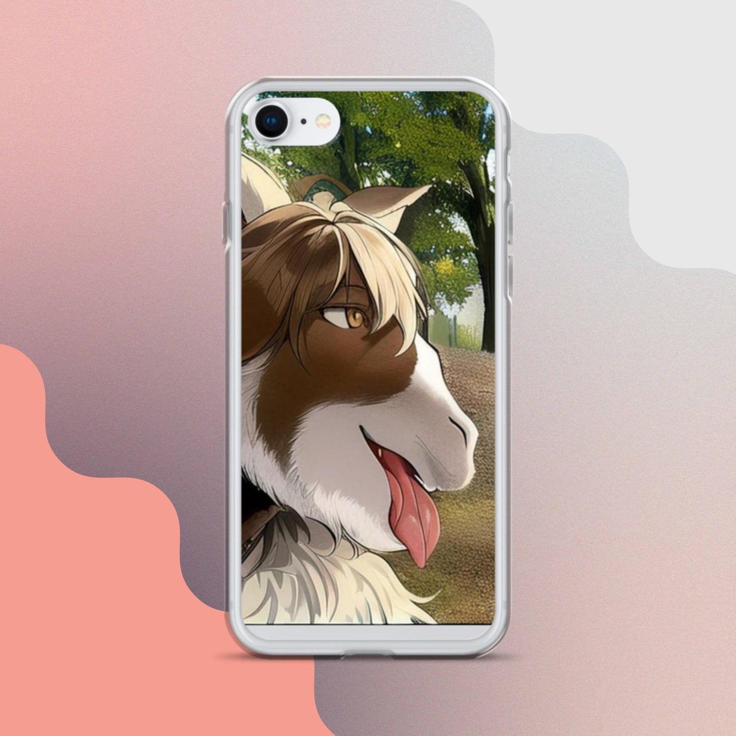 Clear Case for iPhone® goat tongue out