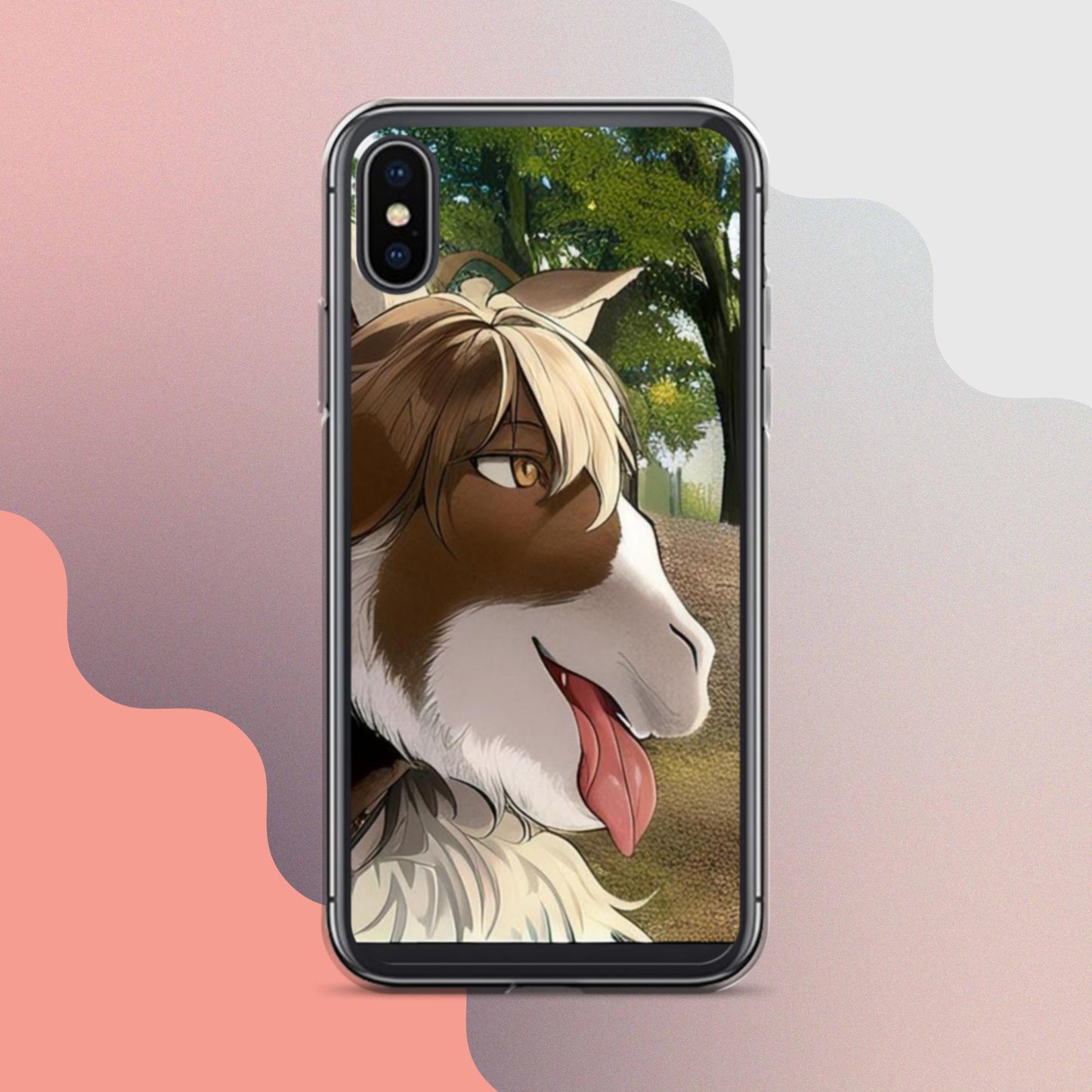 Clear Case for iPhone® goat tongue out