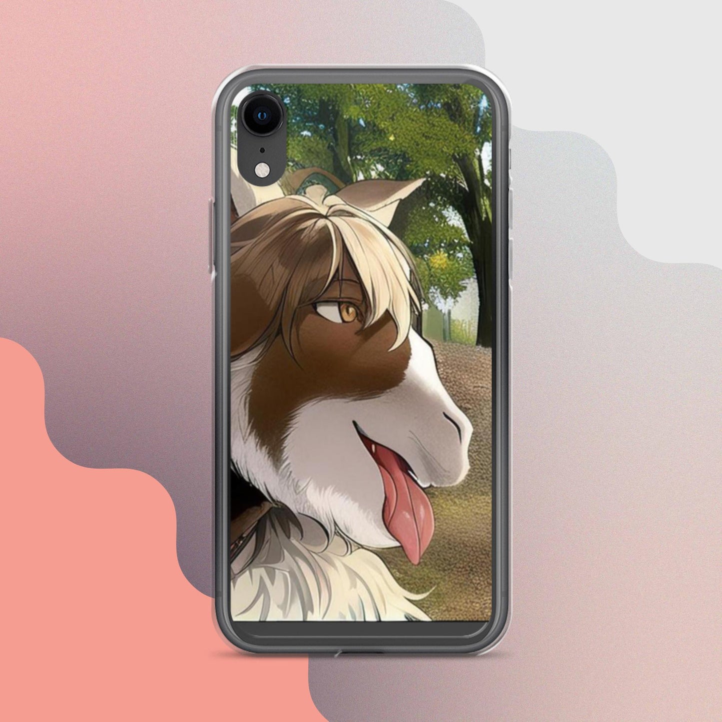 Clear Case for iPhone® goat tongue out