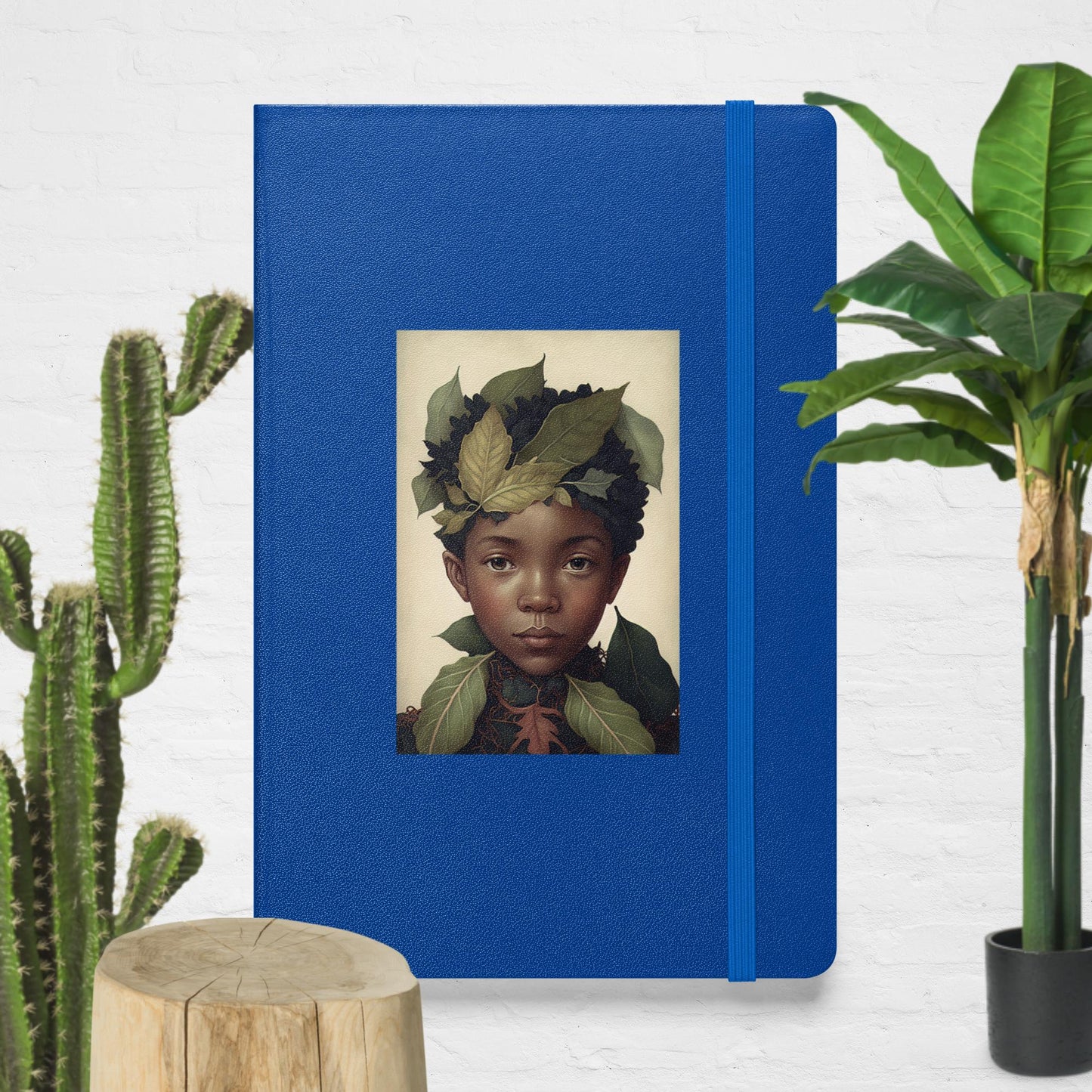 Hardcover bound notebook young boy