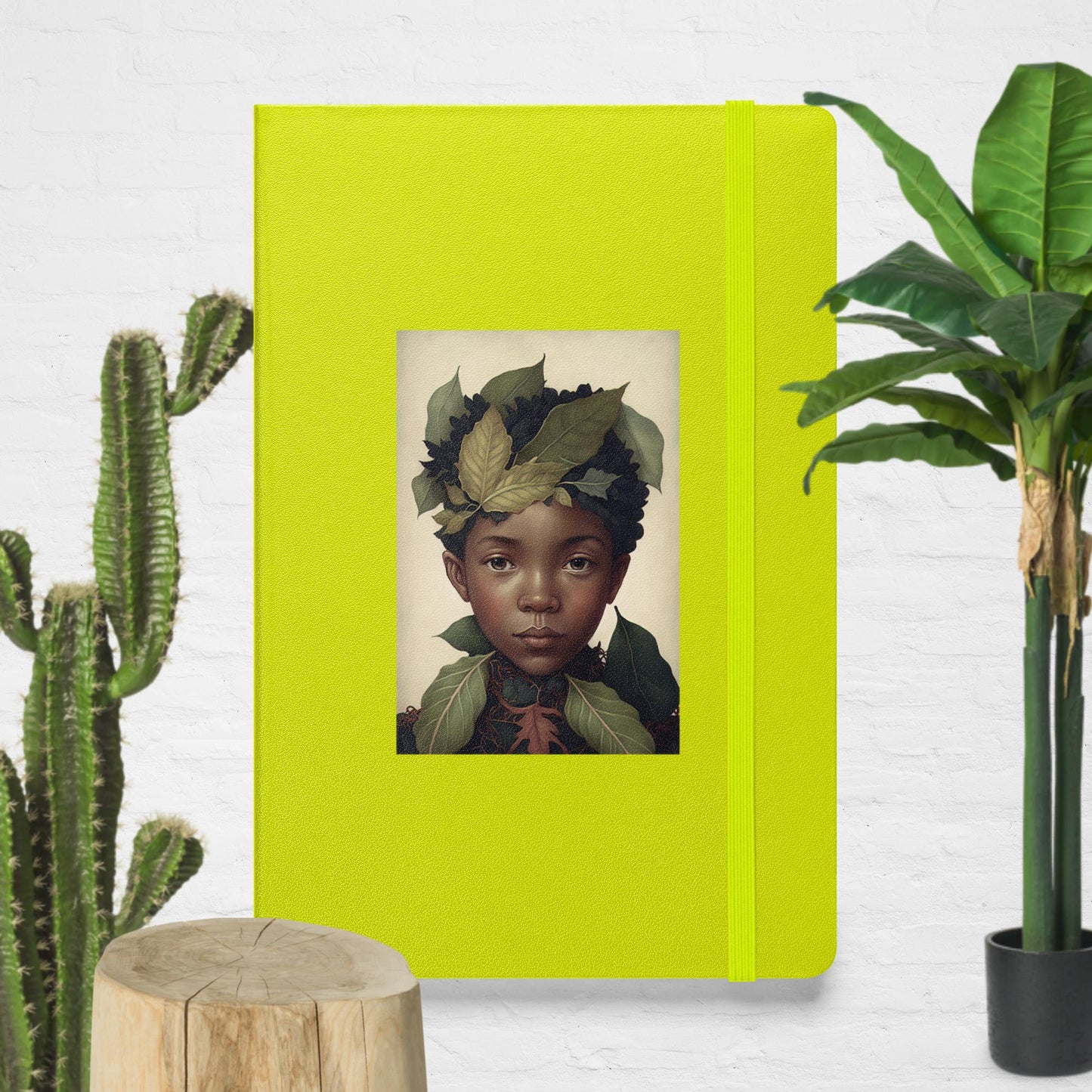 Hardcover bound notebook young boy