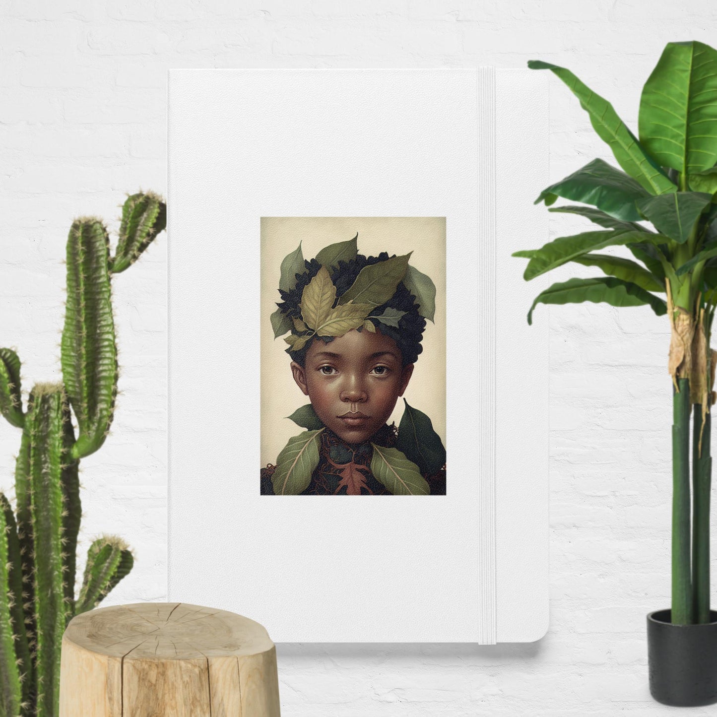 Hardcover bound notebook young boy