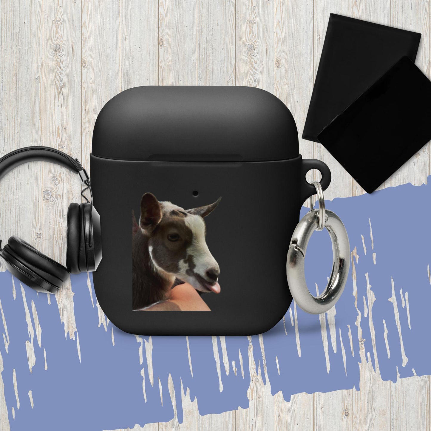 Rubber Case for AirPods® goat tongue out