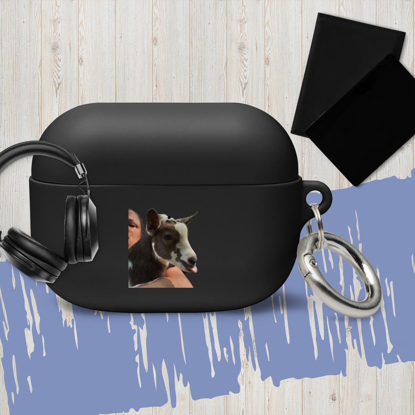 Rubber Case for AirPods® goat tongue out