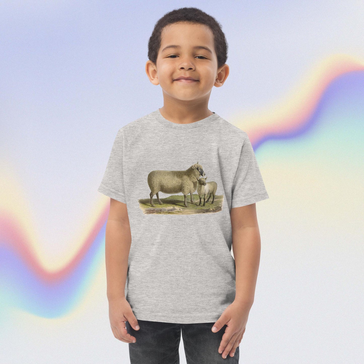 Toddler jersey t-shirt sheep and lamb