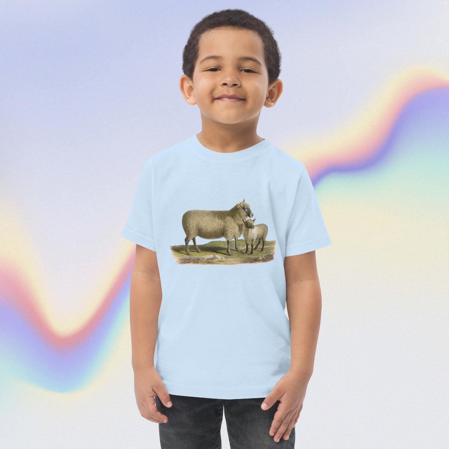 Toddler jersey t-shirt sheep and lamb