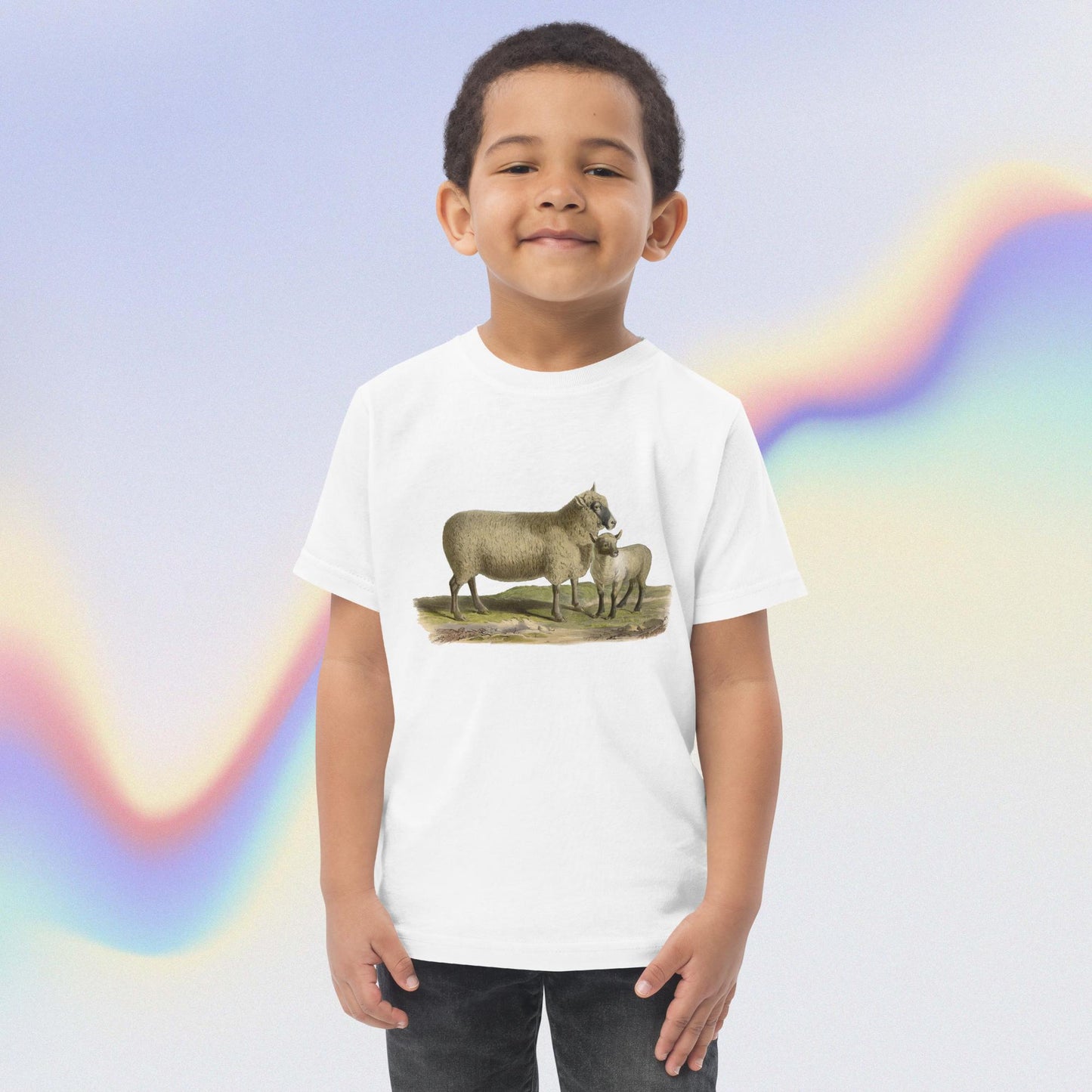 Toddler jersey t-shirt sheep and lamb