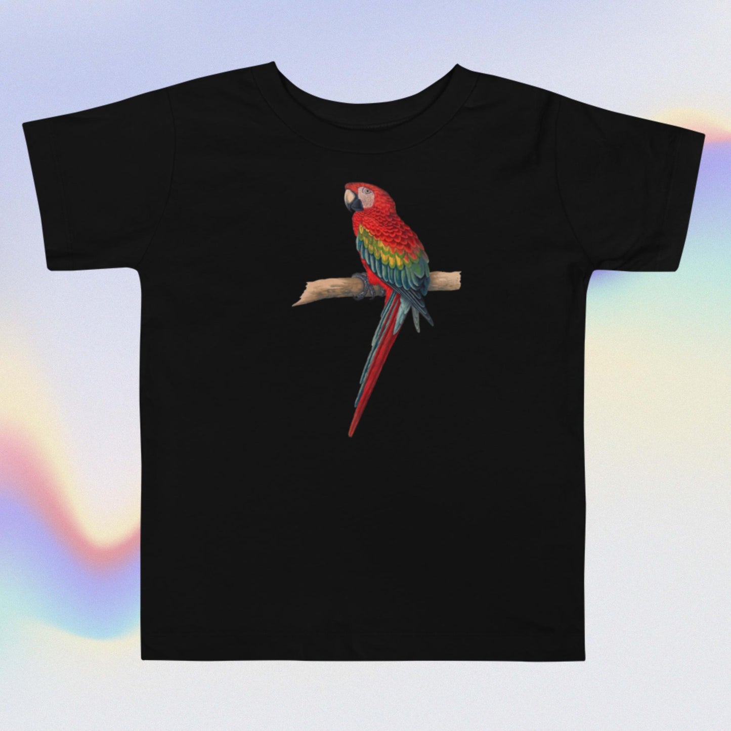 Toddler Short Sleeve Tee colorfully parrot