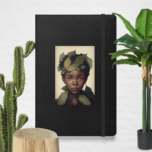 Hardcover bound notebook young boy