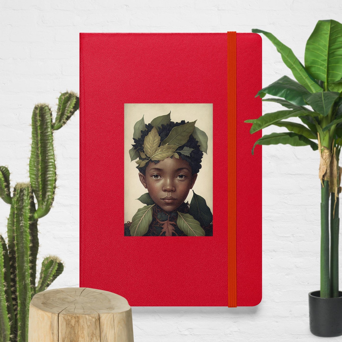 Hardcover bound notebook young boy