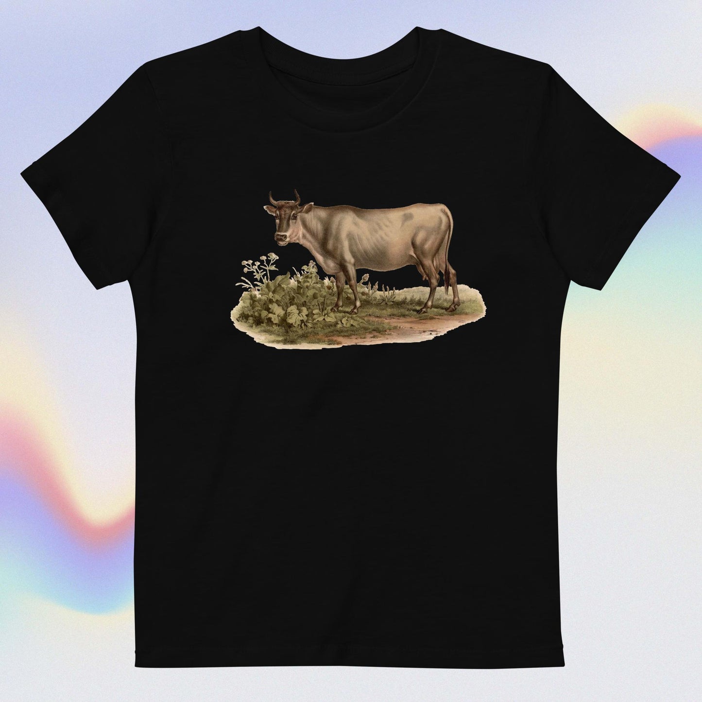 Organic cotton kids t-shirt cow