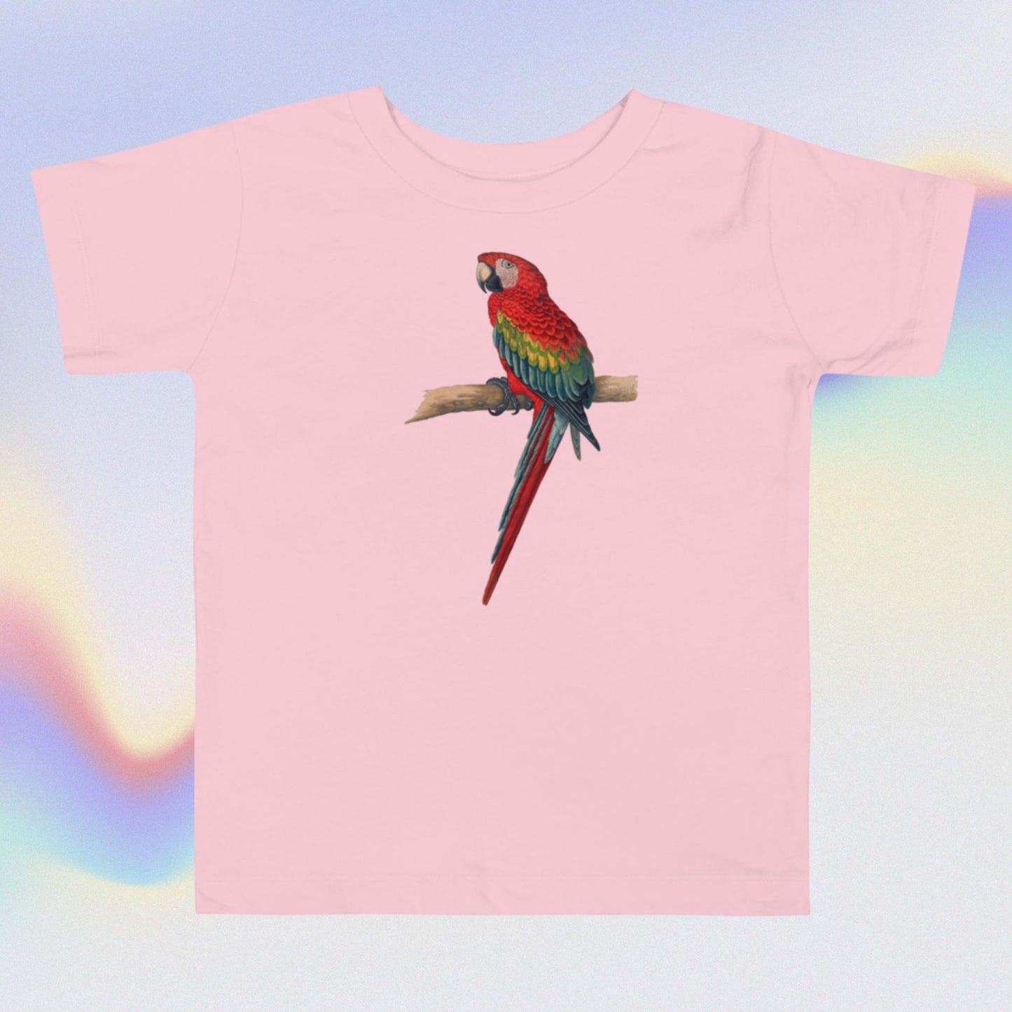 Toddler Short Sleeve Tee colorfully parrot