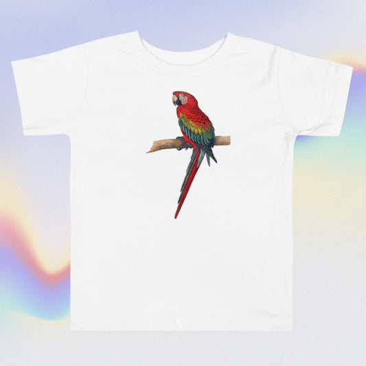 Toddler Short Sleeve Tee colorfully parrot