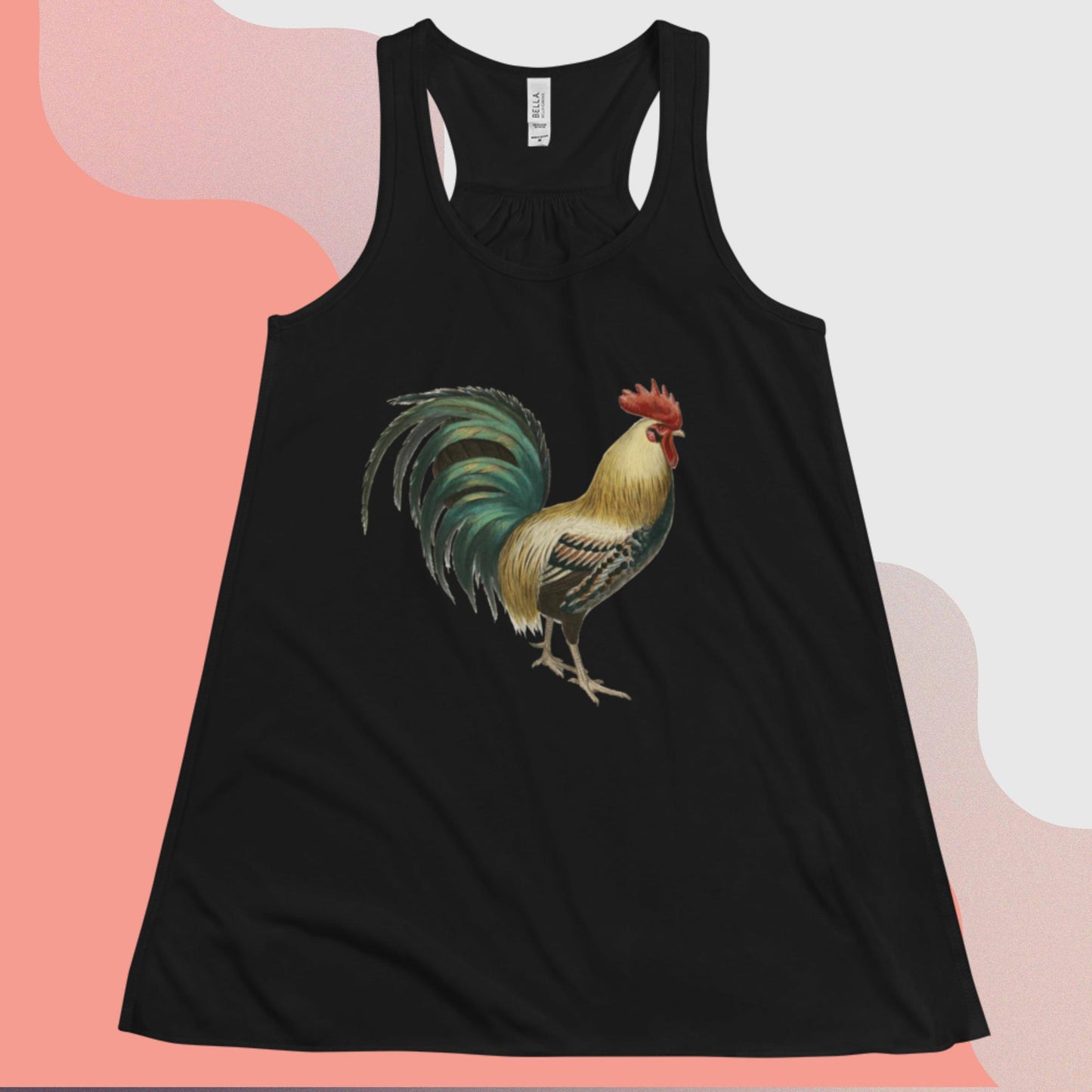 Women's Flowy Racerback Tank rooster