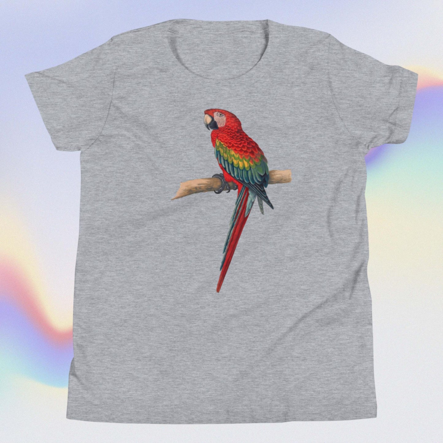 Youth Short Sleeve T-Shirt colorful parrot