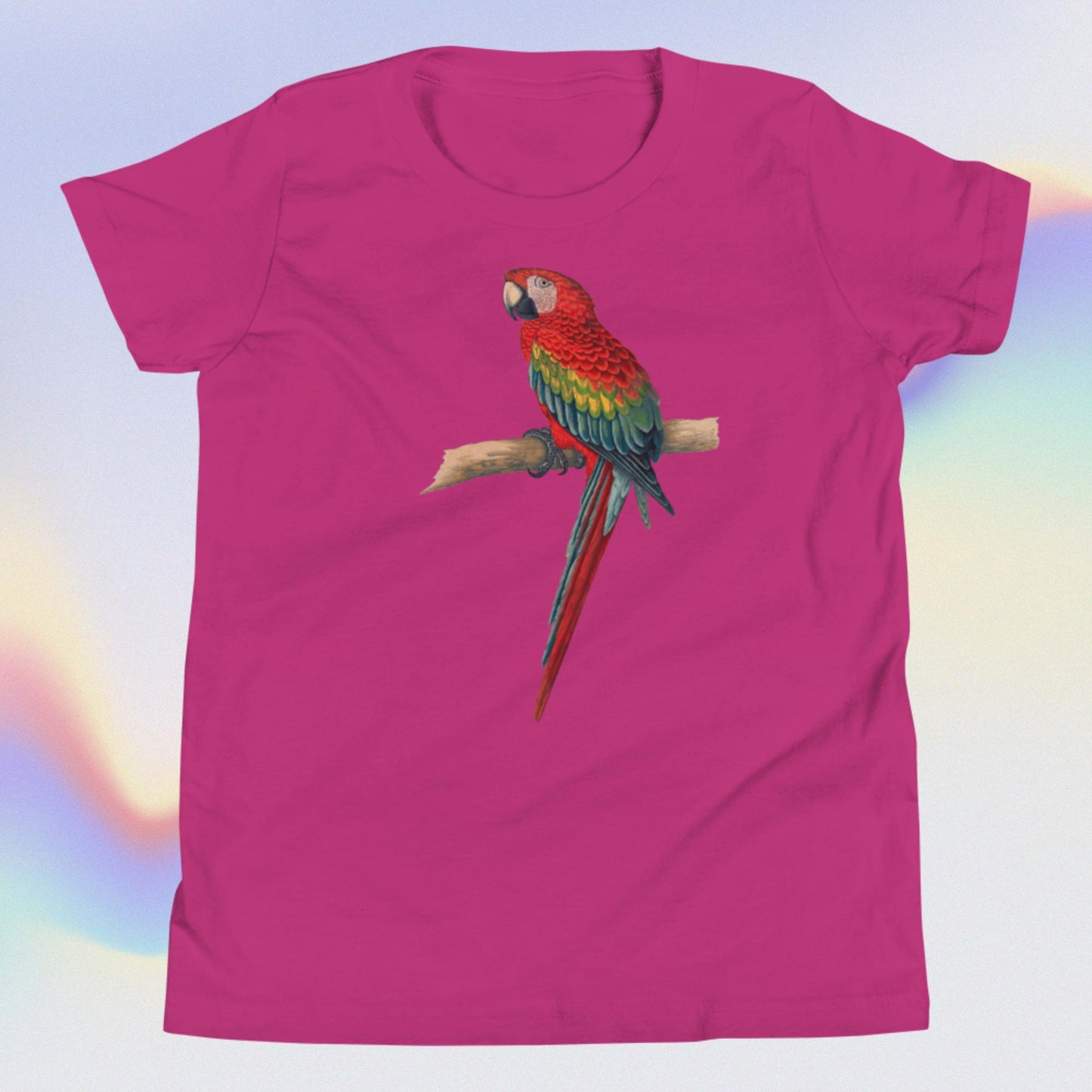 Youth Short Sleeve T-Shirt colorful parrot