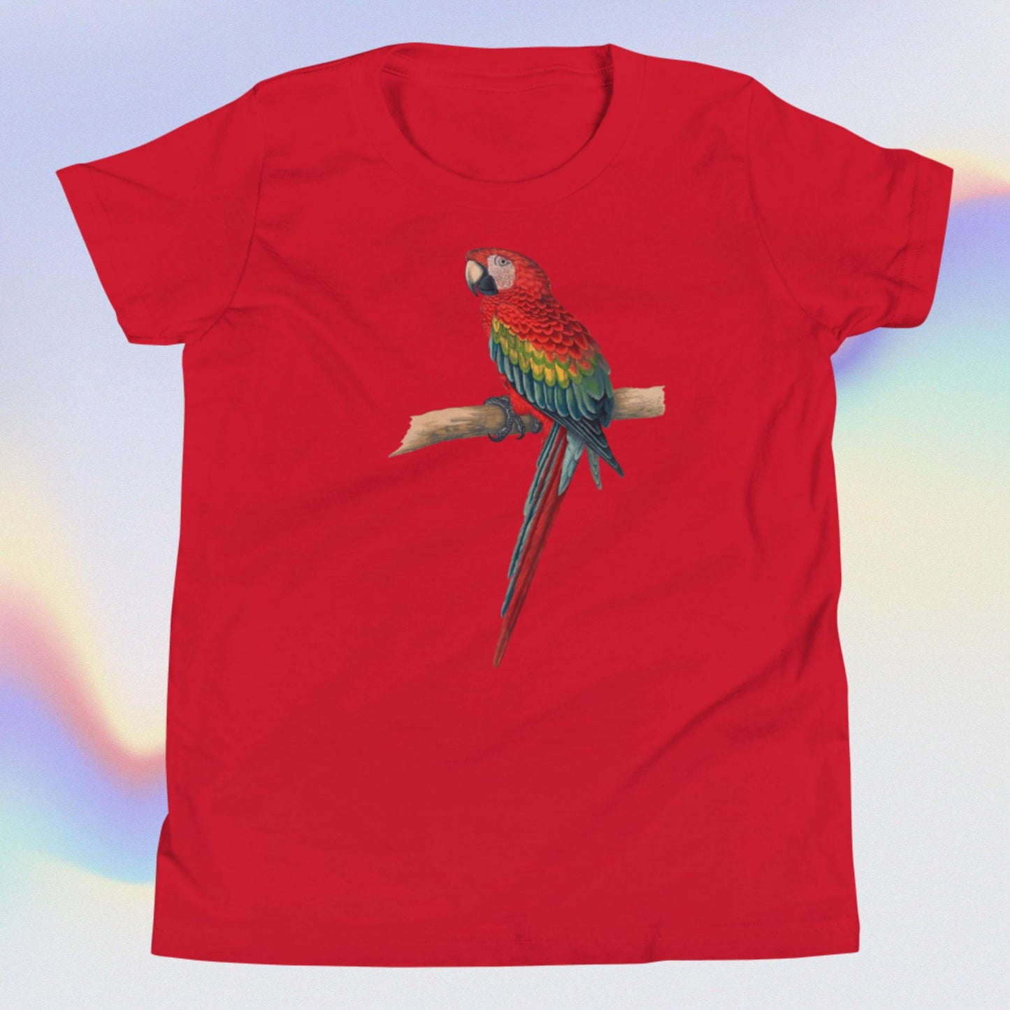 Youth Short Sleeve T-Shirt colorful parrot