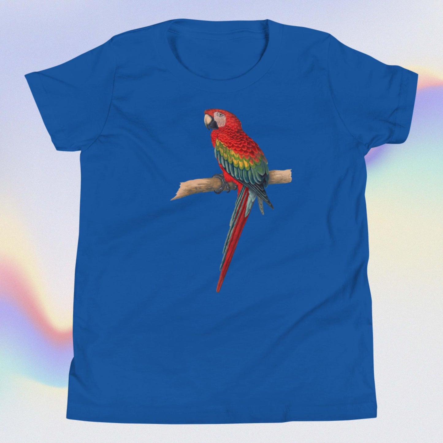 Youth Short Sleeve T-Shirt colorful parrot