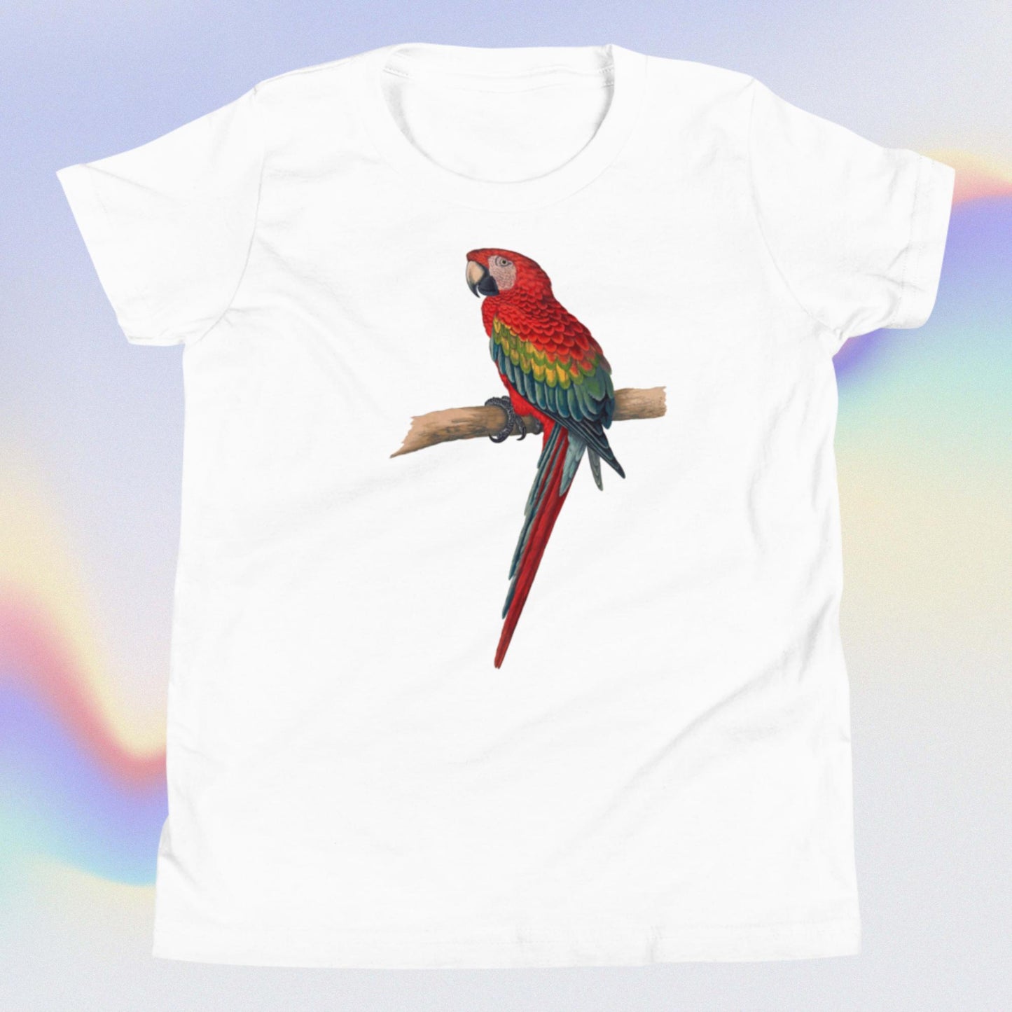 Youth Short Sleeve T-Shirt colorful parrot